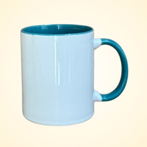 CANECA ALÇA E INTERIOR AZUL CLARA